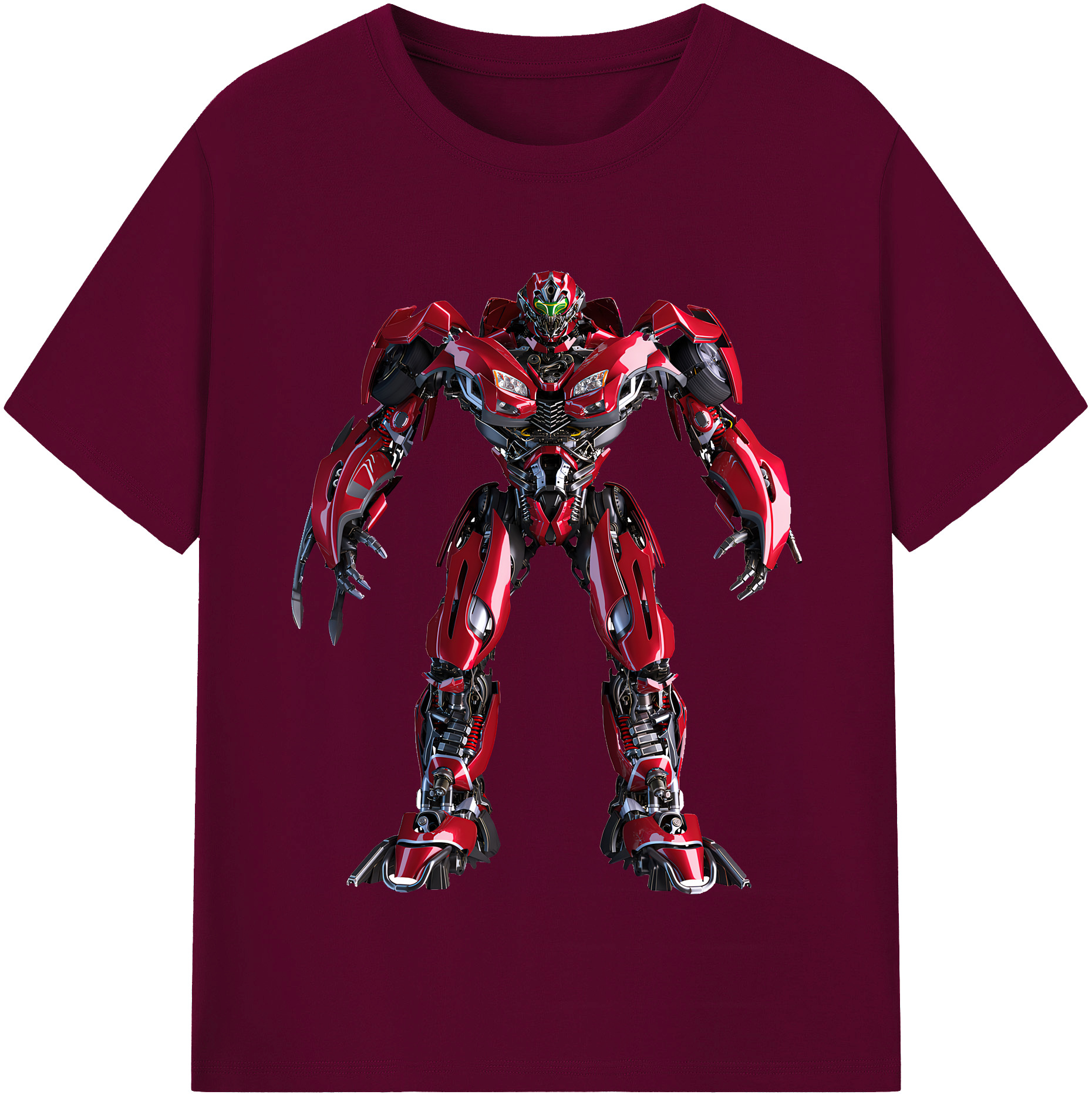 （画像用） Transformers トランスフォーマー レディースカジュアルプリントTシャツ（綿100％）